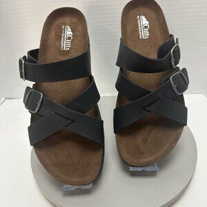 Cliffs by White Mountain Women's Shoes Size 11M Black Strappy